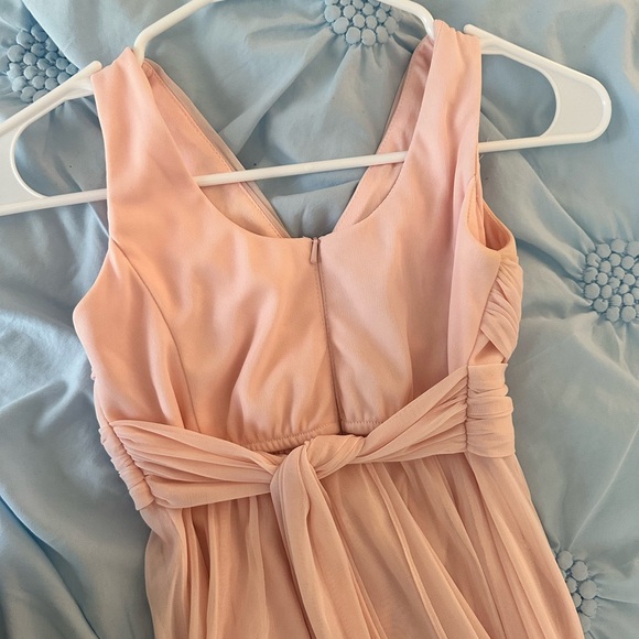 Girls sz 8 David’s Bridal Petal Pink wedding gown dress - Picture 3 of 6